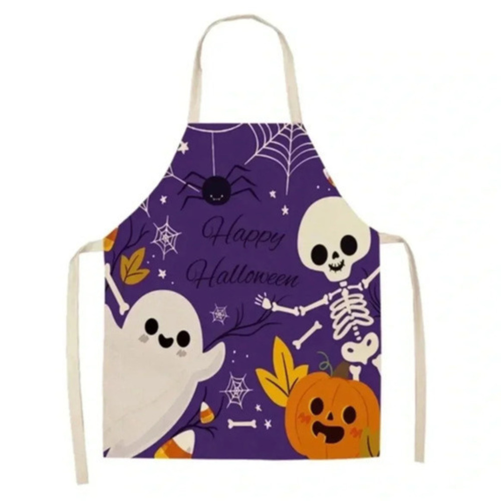 Funny Halloween adult size apron cotton-flax New